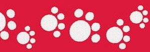 paw prints red