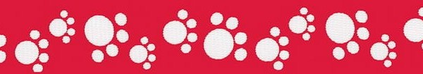 paw prints red