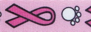 pink ribbon paw prints